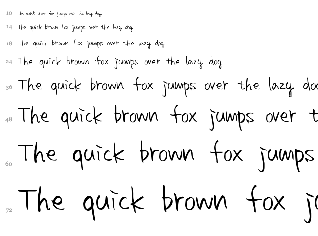 Homework font waterfall